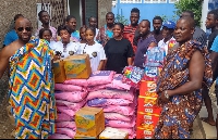 Flood victims in Ketu South Municipality received relief items from the Some Traditional Council