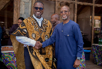 Abeiku Santana and Rex Omar at the launch of Ghana Month at the renowned Kuriftu African Village
