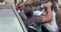Nana Agyei Baffour Awuah struggling with the EOCO official