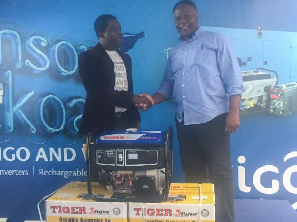 Tigo customer receiving power generator