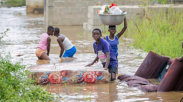 Thosands have been displaced from the impact of flooding in the Volta Region and other areas