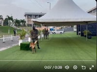 Ongoing security checks by the military at the Accra International Conference Centre