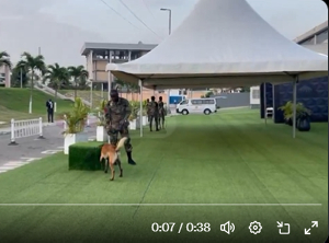 Ongoing security checks by the military at the Accra International Conference Centre