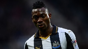 Christian Atsu came on in the second half for Newcastle