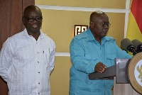Kwaku Asomah-Cheremeh (L) and President Akufo-Addo