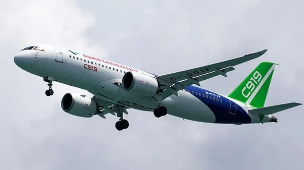 The plane is designed to compete with the Airbus A320neo and Boeing 737 MAX