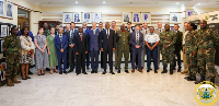 Deputy Minister for Defence, Ernest Brogya Genfi with UK defence studies delegates