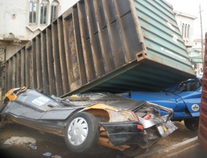 Truck Cars Accident