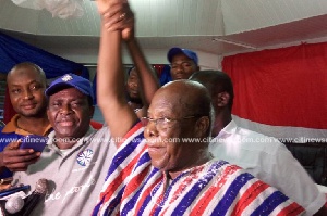 Saanbaye B. Kangbaree celebrating his win