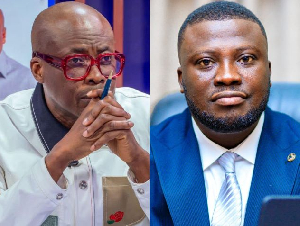 Paul Adom-Otchere (L) says Dr Frank Amoakohene (R) used tax payers money for US trip