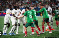 Screen shot from Ghana vs Mexico friendly