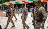 Mali's leader Assimi Goita attends an Independence Day military parade in Bamako, Mali