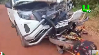 The crash killed the motor rider instantly