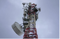 A telecommunications tower stands in Kajiado, Kenya, April 25, 2026