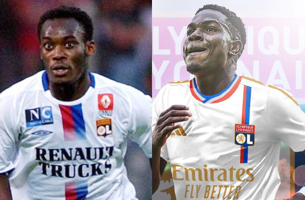 Essien played for Lyon and Nuamah is set to become the 5th Ghanaian to play for Lyon