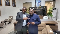 Kojo Poku Nsafoa with Dr. Bawumia