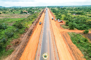 A bird's eye view of parts of the road