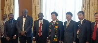 Ghana's delegation with China's Vice Minister for Natural Resources and others