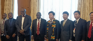 Ghana's delegation with China's Vice Minister for Natural Resources and others