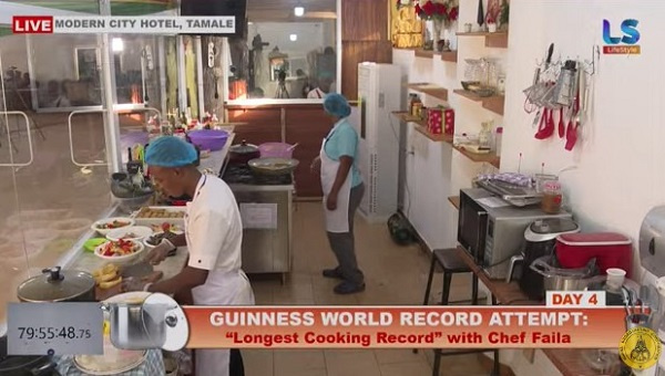 LIVESTREAMING: Chef Failatu's crosses 130hrs in attempt to break world record for longest cooking marathon