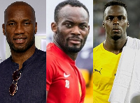 Drogba (L), Essien (M) and Mendy (L)