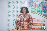 Elizabeth K.T. Sackey, speaking at the event