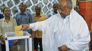 Ismail Omar Guelleh votes in Djibouti’s presidential election