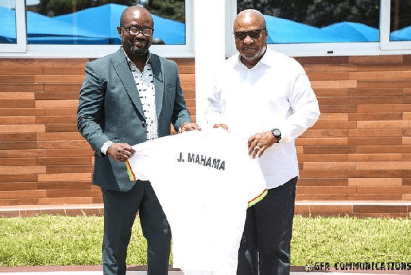 GFA President Kurt Okraku and President-elect John Dramani Mahama