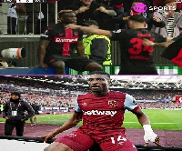 Boniface hit the iconic Mohammed Kudus celebration after scoring against West Ham