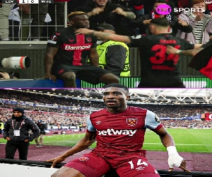 Boniface hit the iconic Mohammed Kudus celebration after scoring against West Ham