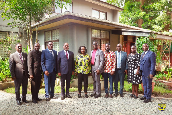 The delegation from Assemblies of God and Prof Naana Opoku-Agyemang