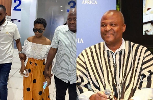 Ibrahim Mahama (R) has taken afloat  costs for Suzzy’s treatments arsenic  she is flown to the UK