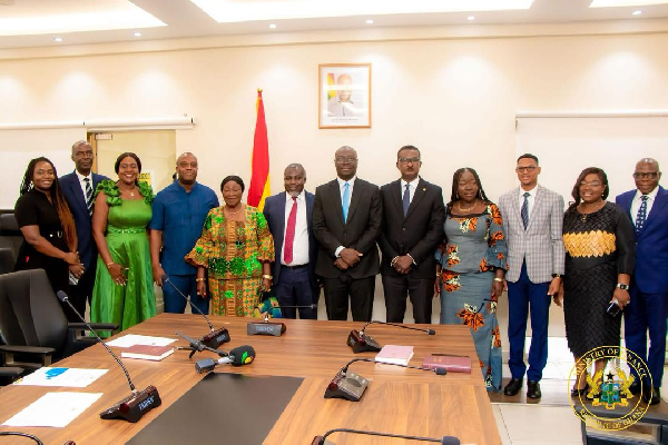 The GRA Board after it was inaugurated by the Minister of Finance