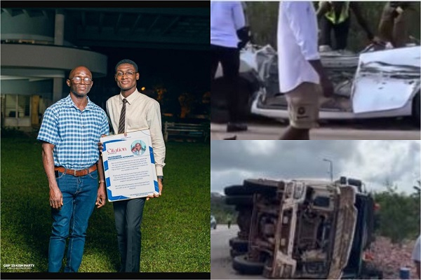 Dr Kwabena Koforobour Agyemang and his TA, Peter Amoadu Asmah, were killed instantly in the crash