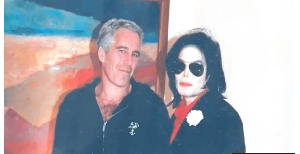Epstein poses with Michael Jackson