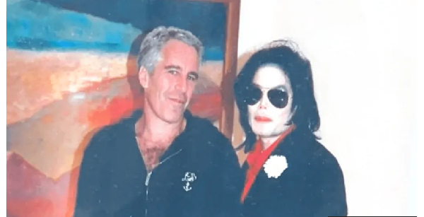 Epstein poses with Michael Jackson