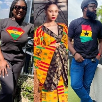 Some celebrities clad in Ghana colours