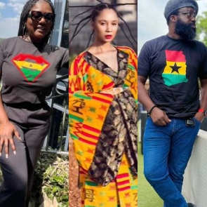 Some celebrities clad in Ghana colours