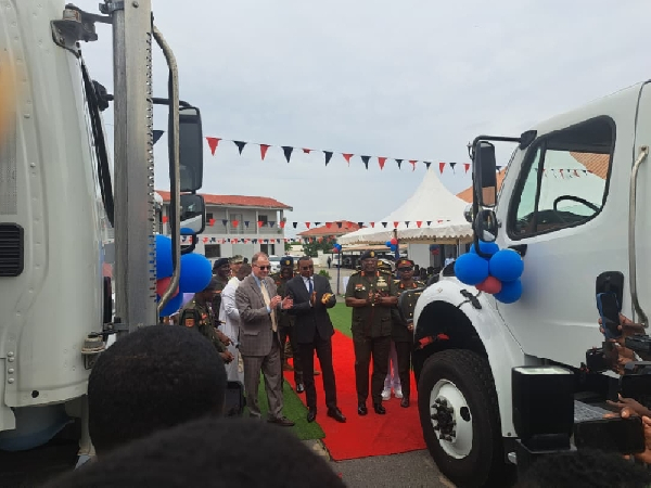 The trucks, valued at US$214,000 each, were handed over under the Africa Crisis Response Initiative