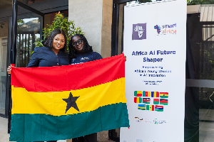 Young African women showcase AI-driven innovations at Ms. Geek Africa 2025.