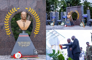 According to them, the bust doesn't  depict late Omane Boamah's image