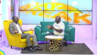 Screenshot from a video showing Paul Yandoh on his knees pleading with President John Dramani Mahama