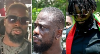 L-R: Emmanuel Eboue, Katalin Comoe and Emmanuel Adebayor