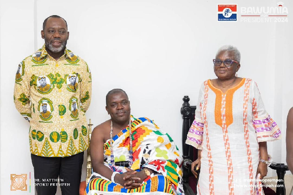 Dr. Matthew Opoku Prempeh, Togbega Abutia Kodzo Gidi V and Madam Elizabeth Ohene