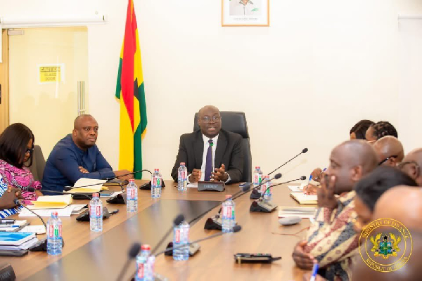 Dr Ato Forson during a meeting with Chief Directors of MDAs