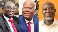 Dr Kwabena Donkor (L) KT Hammond (M) Alhaji Sorogho (R) have been named in the AKSA scandal
