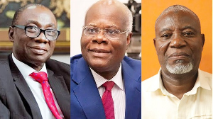 Dr Kwabena Donkor (L) KT Hammond (M) Alhaji Sorogho (R) have been named in the AKSA scandal