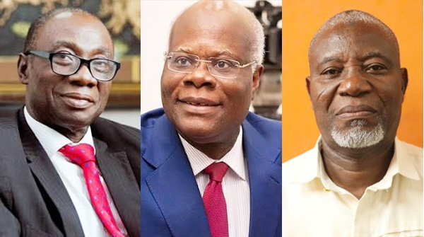 Dr Kwabena Donkor (L) KT Hammond (M) Alhaji Sorogho (R) have been named in the AKSA scandal