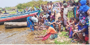 Relatives are in a state of mourning on the shores of Lake Victoria at Mchigondo Village