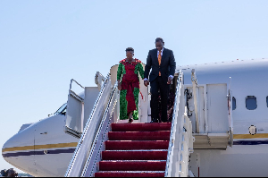 Kenyan President William Ruto and First Lady Rachel arrive in Atlanta